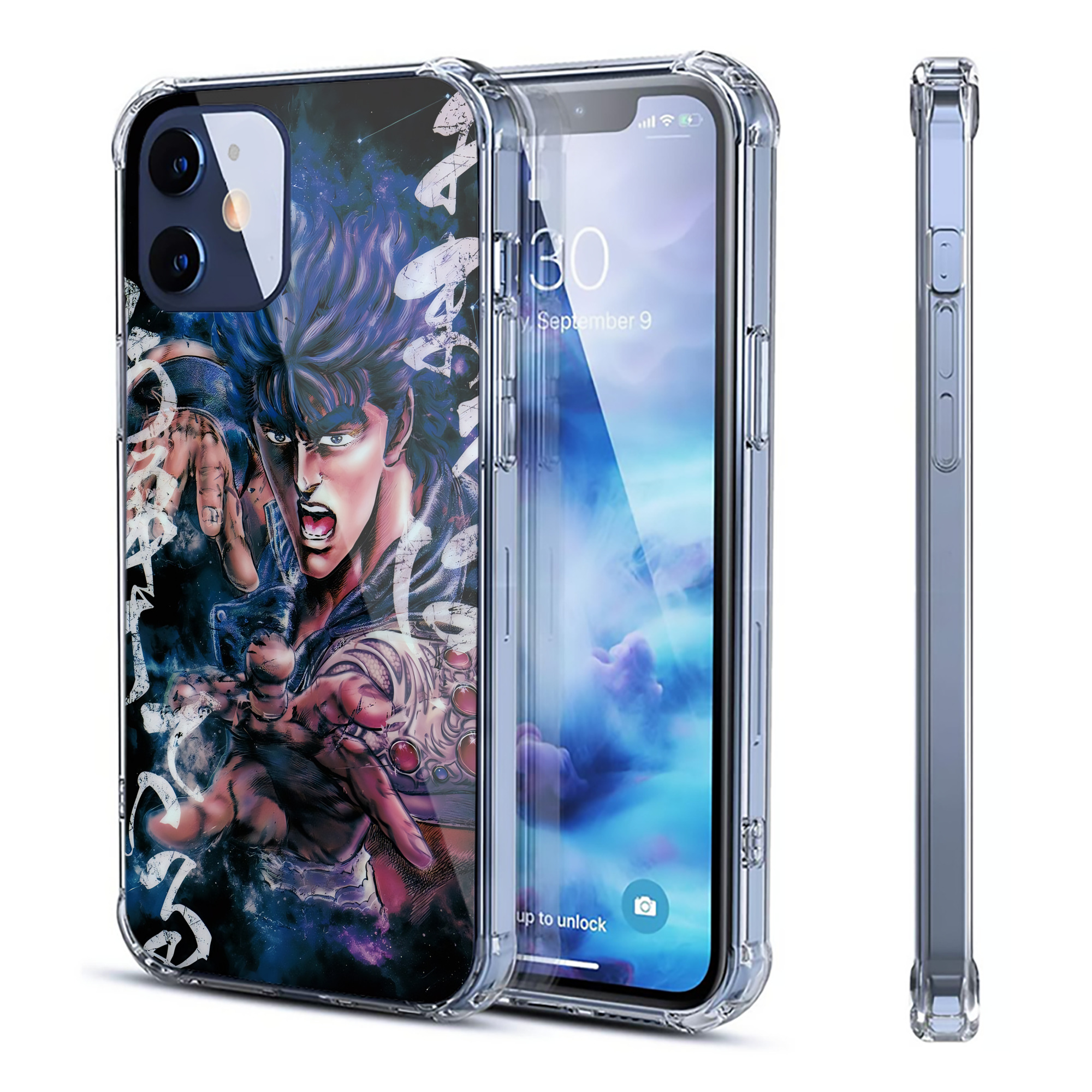 （画像用） 北斗の拳 Fist of the North Star 【iPhone 12シリーズ対応】透明スマホケース（クリアソフトケース）